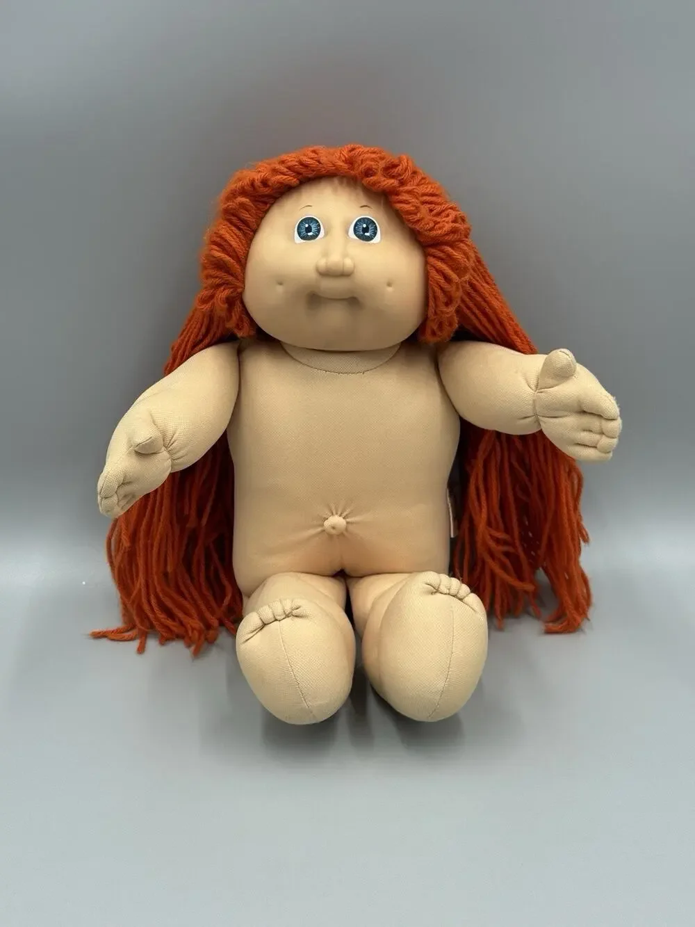 Vintage 1982 Cabbage Patch Kids Doll Red Orange Hair Blue Eyes Dimples Caleco